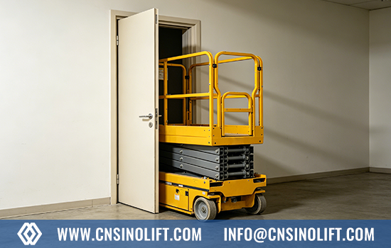 Scissor Lift Passing Through Standard Door
